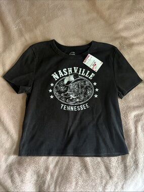 T.J.Maxx Black Nashville Tennessee Graphic Short Sleeve Tee